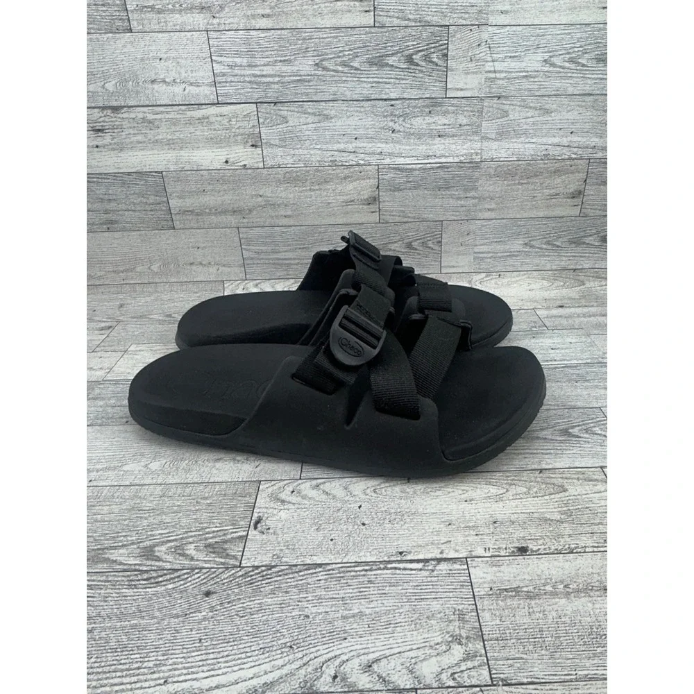 Chaco Chillos Slide Sandals Black Adjustable Z-Strap Sport Recovery Men Sz 10